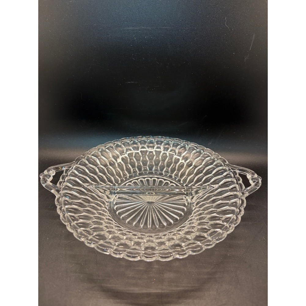 Vintage Glass Divided Dish  Elegant Serving Plate for Olives, Pickles, or Snacks